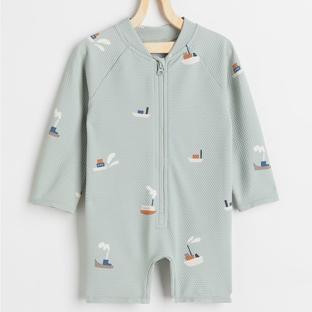 H&M Light turquoise/boats Swimsuit